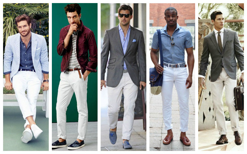 Мужские белые джинсы фото с чем носить фото