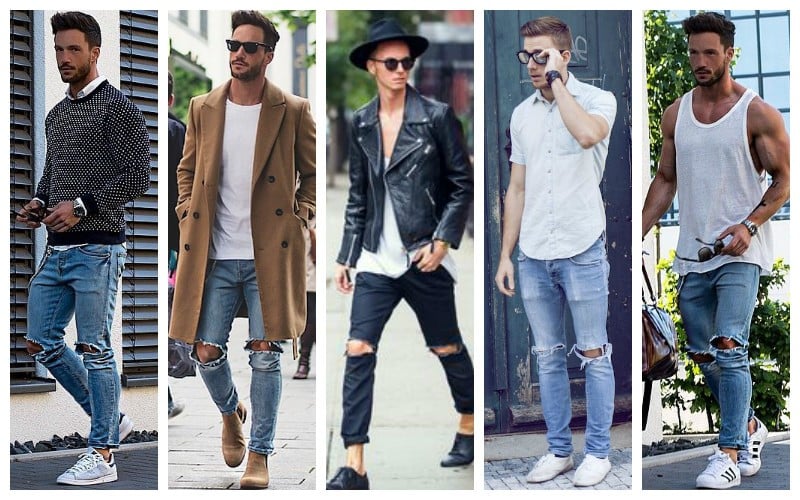 skinny jeans and sneakers men