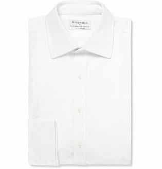 + Turnbull and Asser White Bib-Front Cotton Tuxedo Shirt