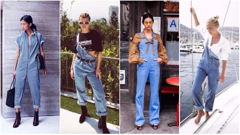 90s fashion denim on denim