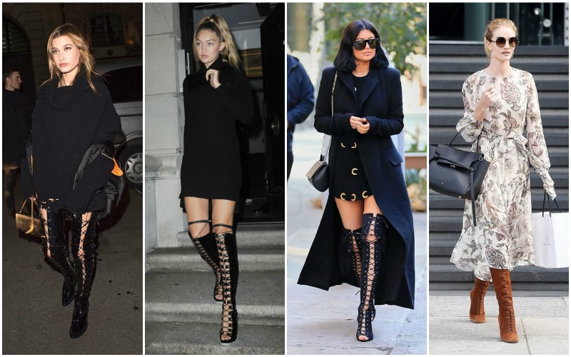 tie back over the knee boots