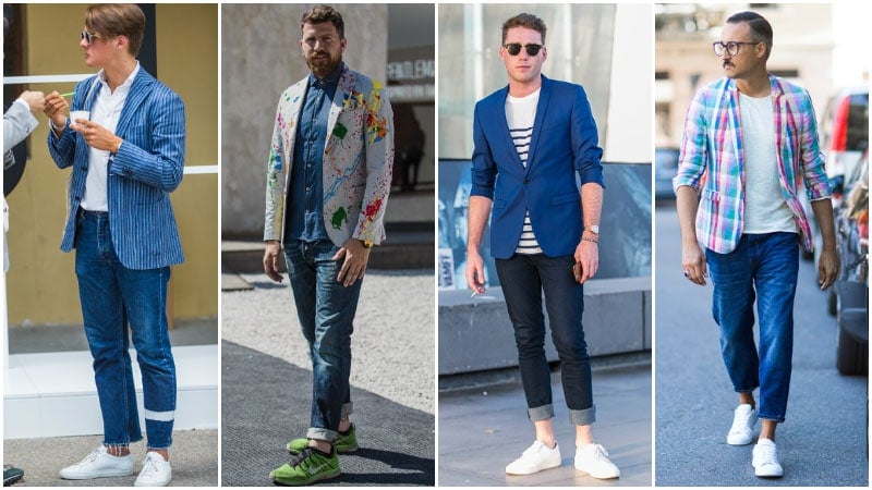 shoes with blue blazer