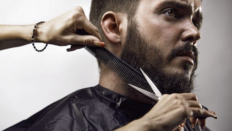 shaving beard with clippers