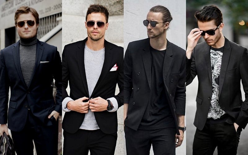 black casual for men