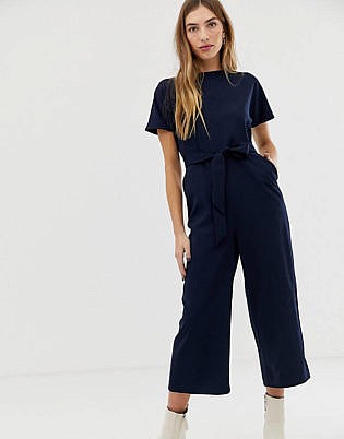 cropped jumpsuit with boots