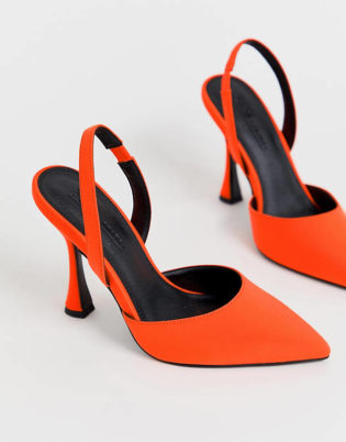 coral colour heels