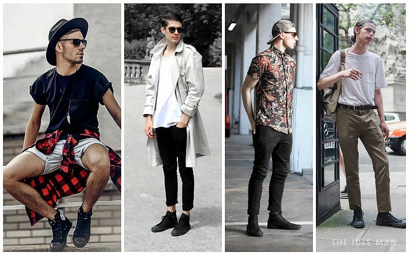 different ways to wear high top converse