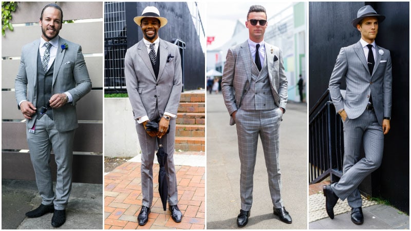 shoes to wear with a light grey suit