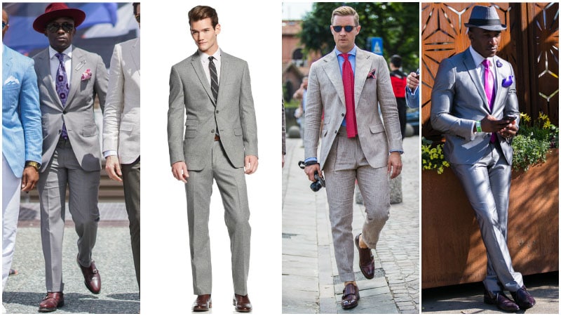 shoes to wear with gray suit