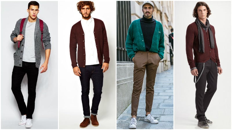 male cardigan outfits