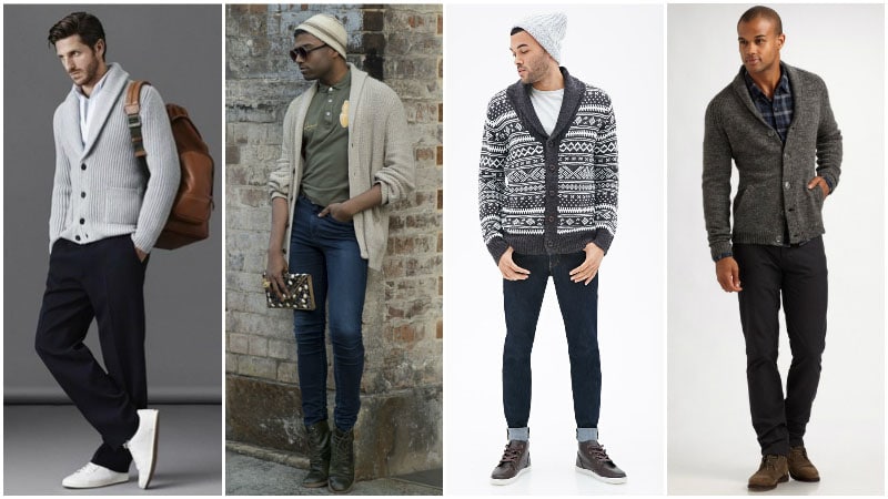 male cardigan outfits