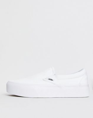 white vans without laces