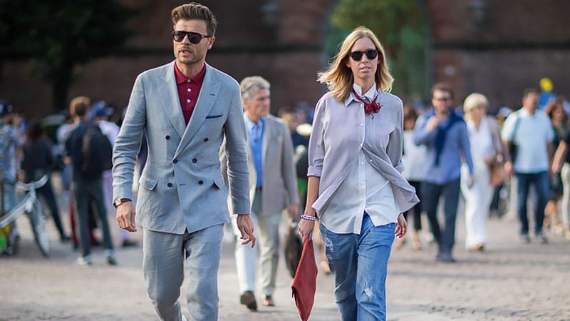 Grey blazer blue pants  Mens fashion blazer Business attire for men Mens  outfits