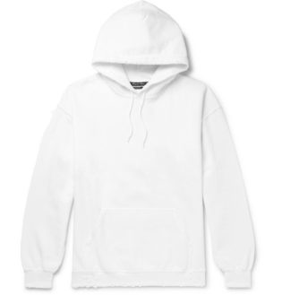 black hoodie with white hood