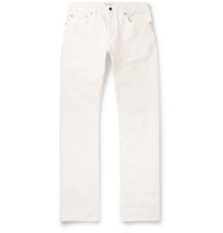 all white denim jeans