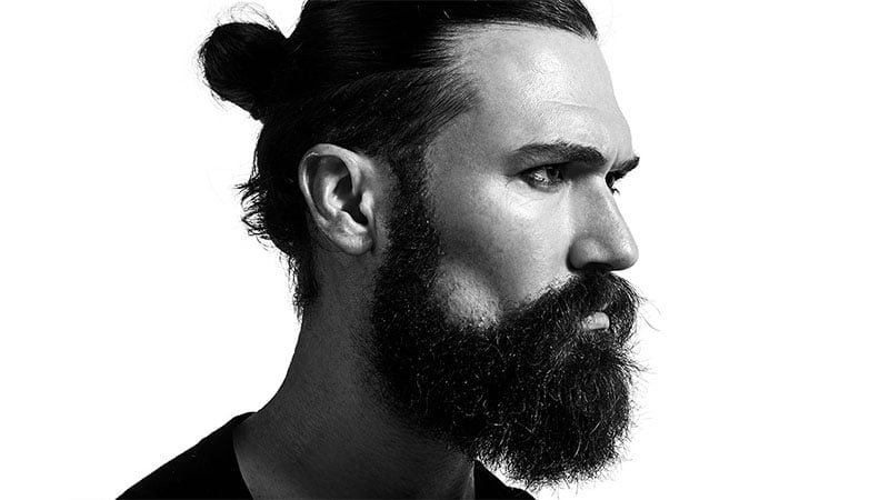 Man bun hairstyle Cut Out Stock Images & Pictures - Alamy