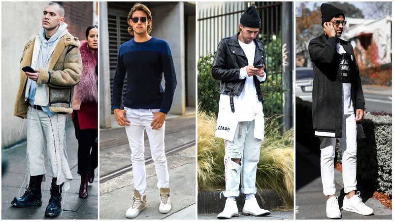 men's outfits with white shoes