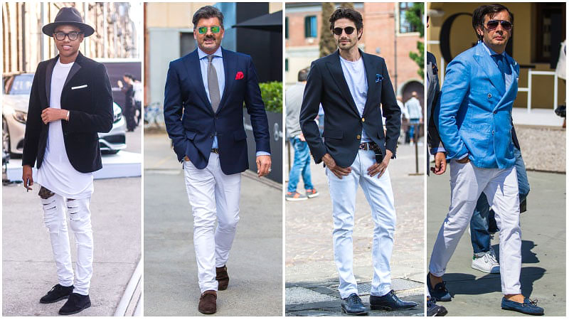 mens white jeans outfit winter