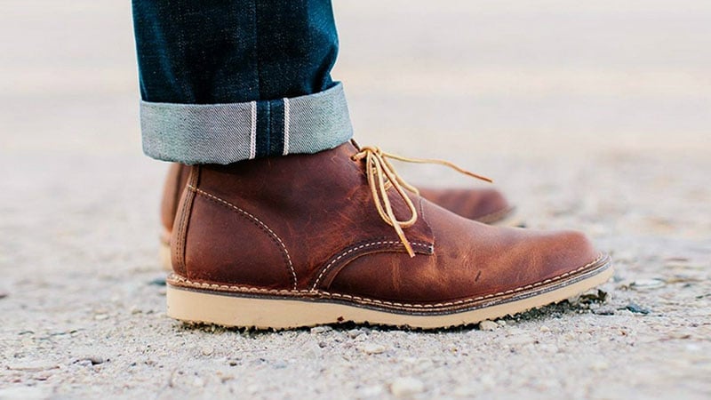 mens leather chukka boots