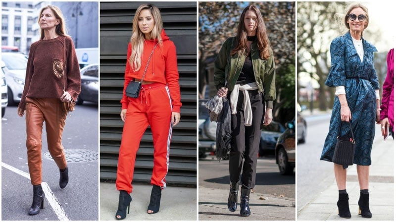 outfits with red ankle boots