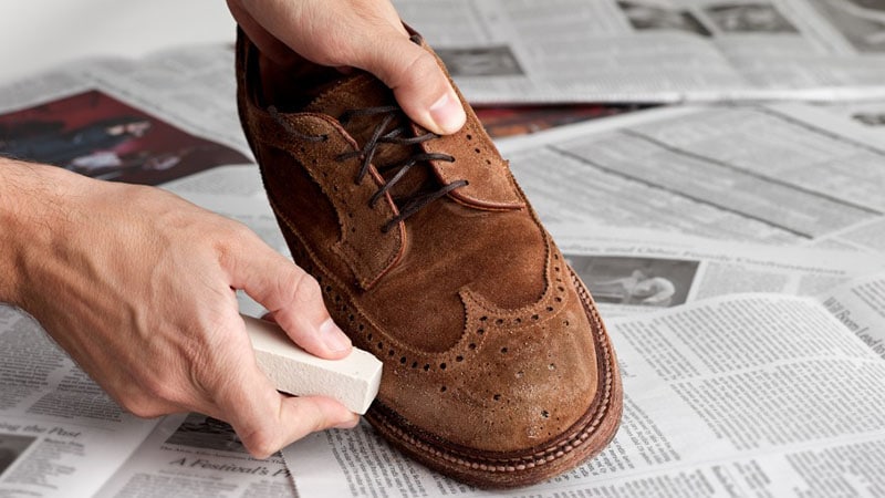restoring black suede shoes
