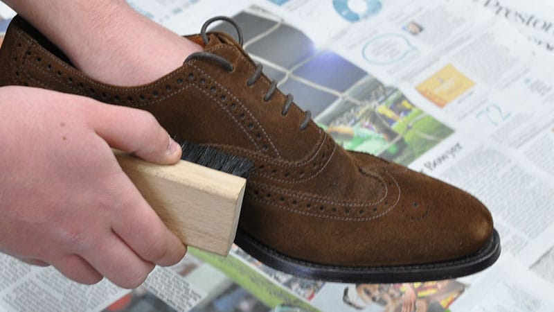 cleaning suede leather shoes