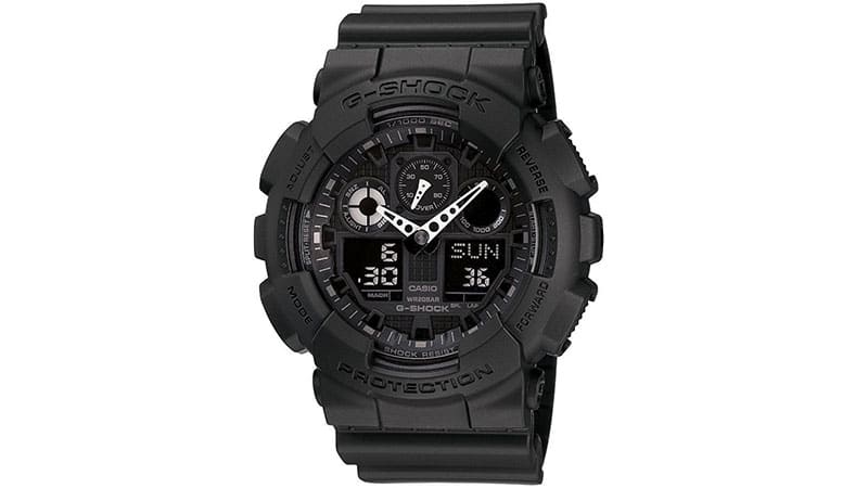 black athletic watch