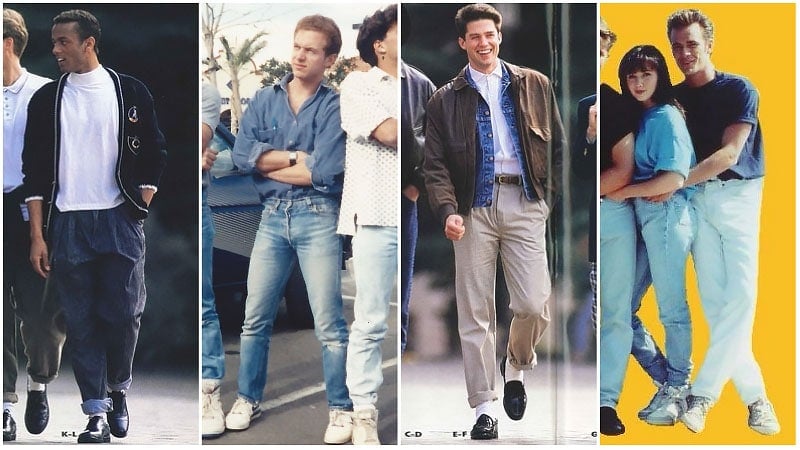 casual 80s fashion men