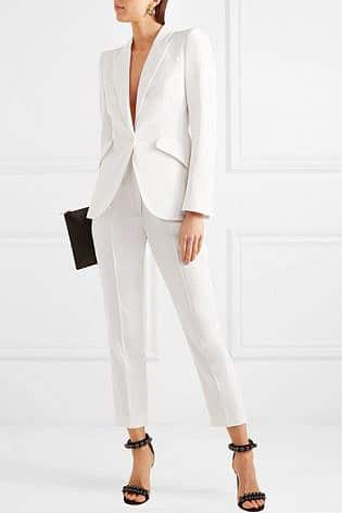 black and white dressy pant suits