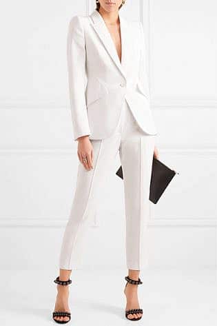 womens black pant suit for wedding