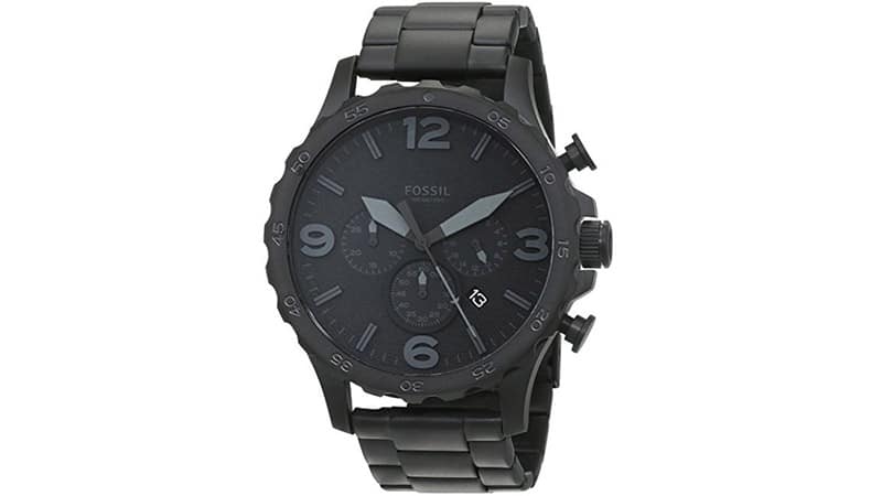 all black waterproof watch