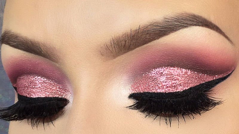 pink and gray eyeshadow