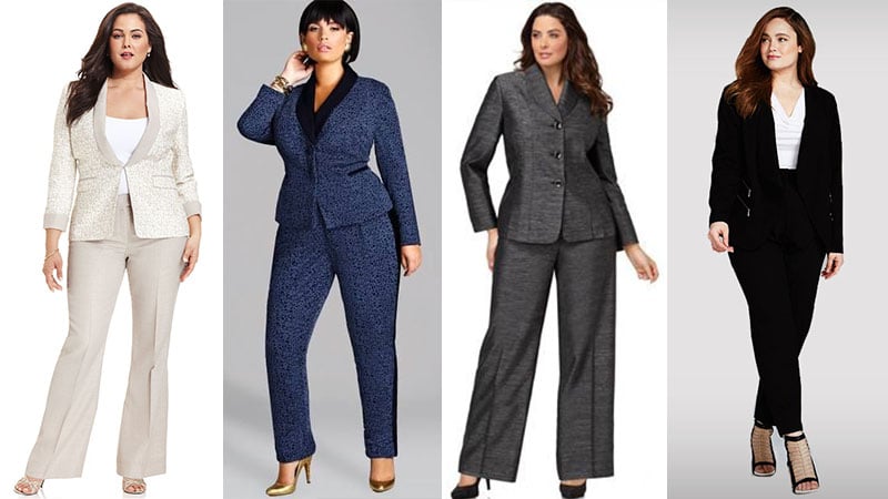 formal suits for plus size ladies