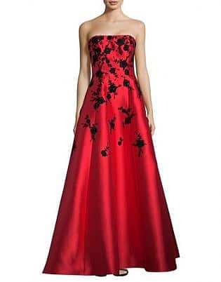 red and black frock designs