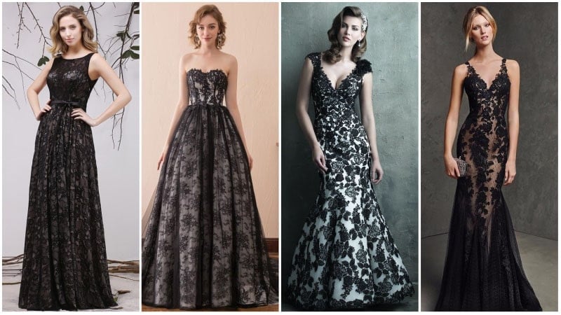 10 Types of Black Wedding Dresses for Brides