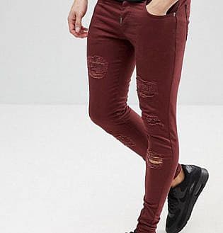 burgundy jeans mens