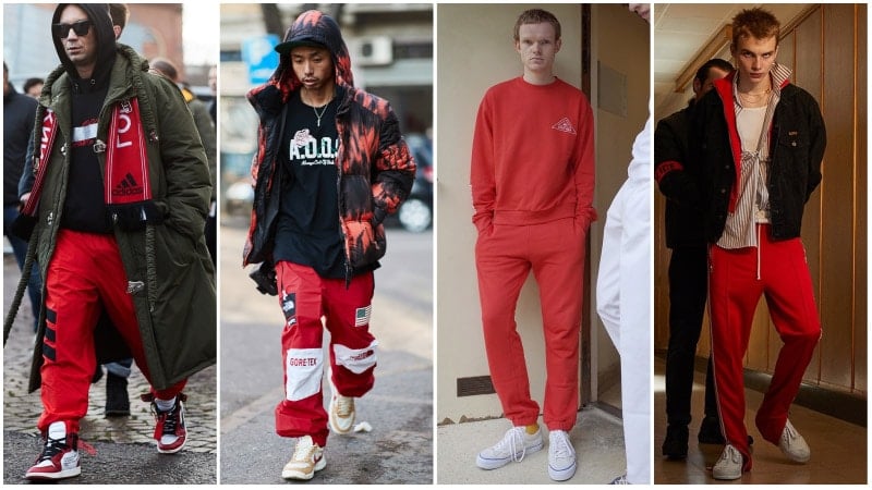 outfits with red adidas pants