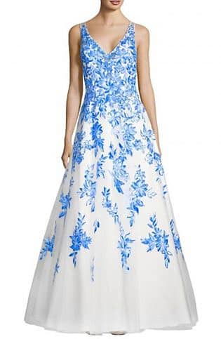 blue casual wedding dress