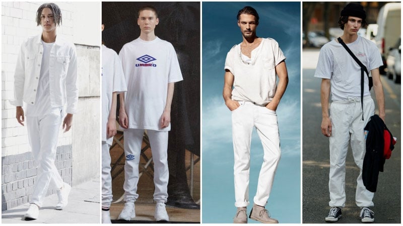 all white smart casual outfits