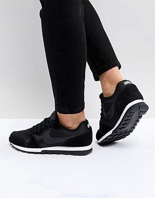 black casual dress with sneakers