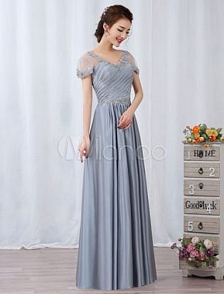 simple long gown for wedding guest