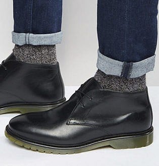 black leather clarks boots
