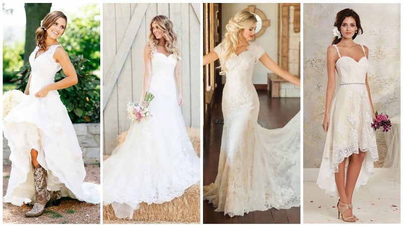outdoor country wedding dresses