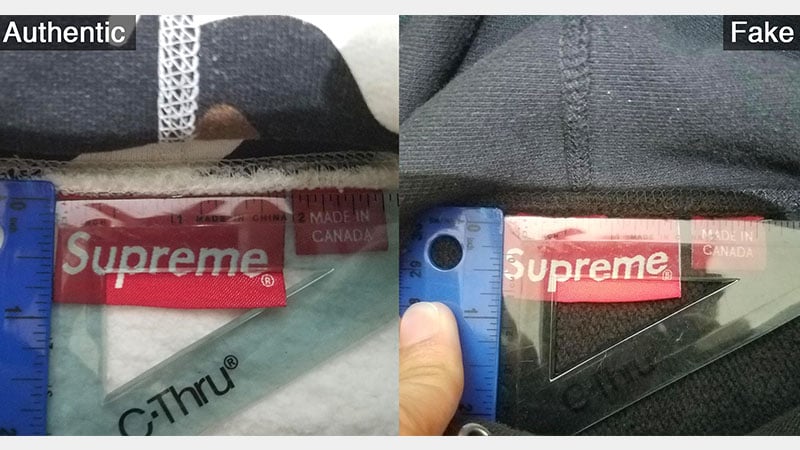 supreme hoodie label