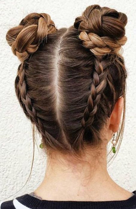 Cornrows and two buns. | Well dressed kids, Baby girl hairstyles, Lil girl  hairstyles