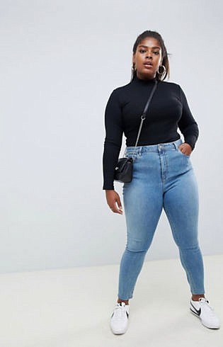 trending high waisted jeans