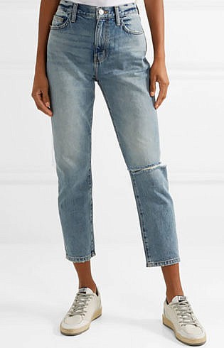 slim leg high waist jeans