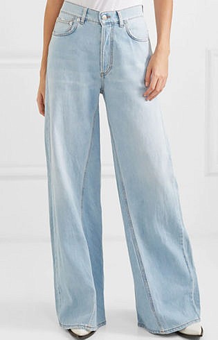 ganni high rise wide leg jeans
