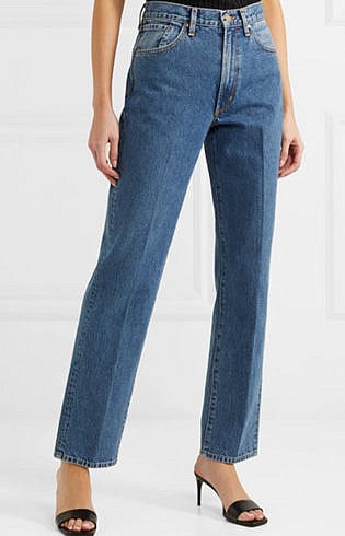 women's high rise straight jeans