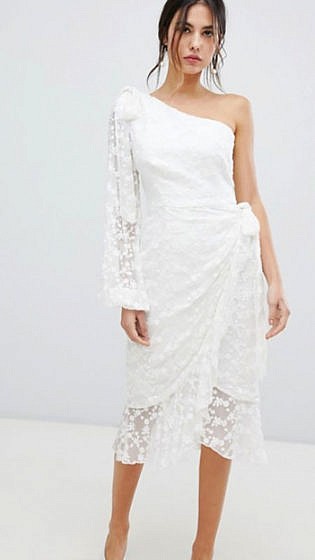 ivory midi bridesmaid dresses